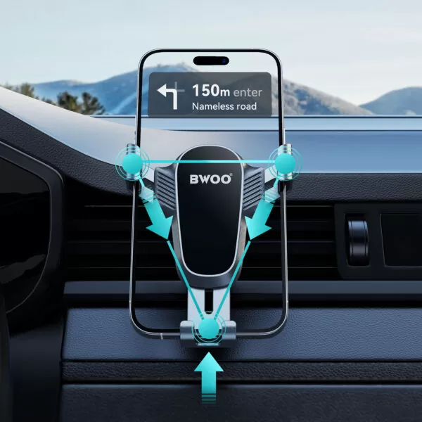 Gravitacijski auto držač za mobitel klasičnog dizajna Max BWOO