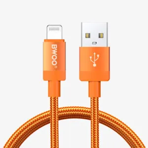 BWOO Orange USB-A to Lightning BRZI KABEL - 1m 15 W